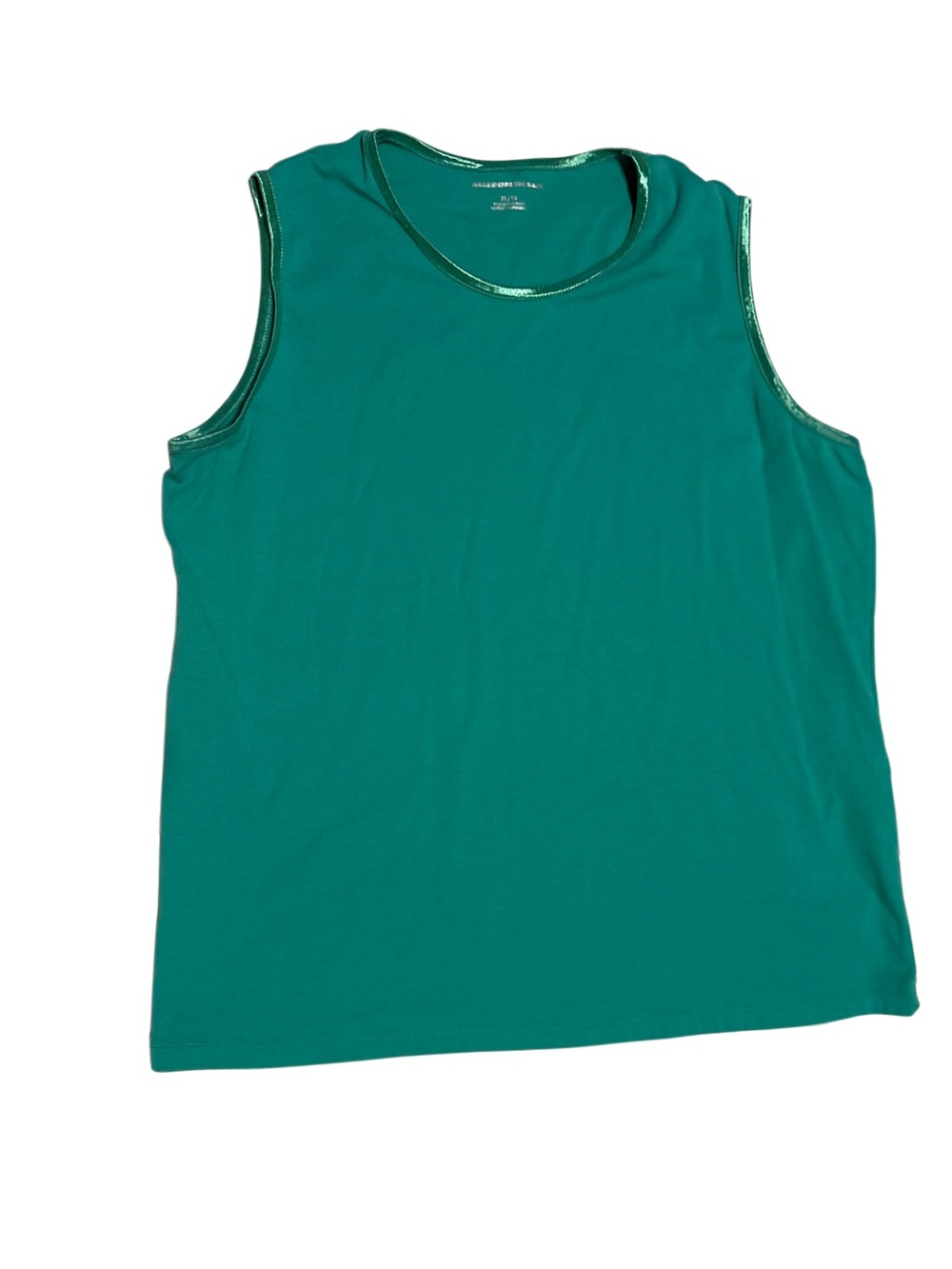Allison Daley Teal Tank with Metallic Trim